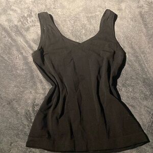 Plain black crop top tank top